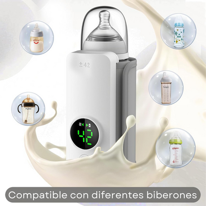 Calentador de Biberones Cigüeña Pro: Temperatura Precisa, Ideal para Casa y Viajes.