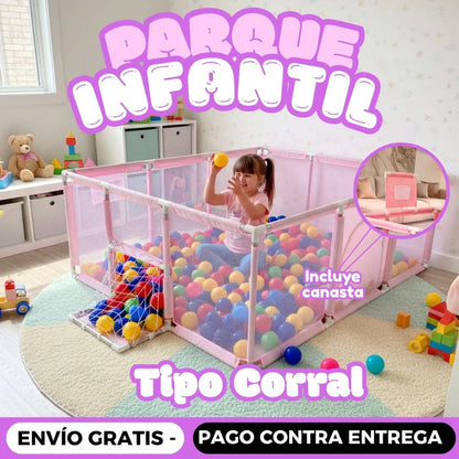 Parque Infantil y Corral - Espacio Seguro  y divertido para Bebés