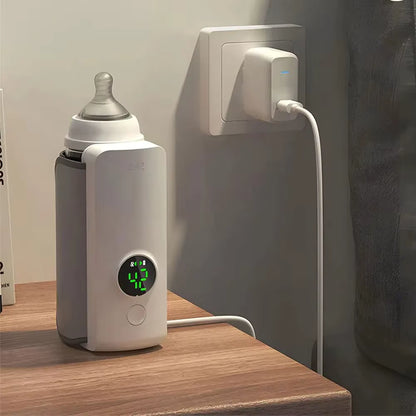 Calentador de Biberones Cigüeña Pro: Temperatura Precisa, Ideal para Casa y Viajes.